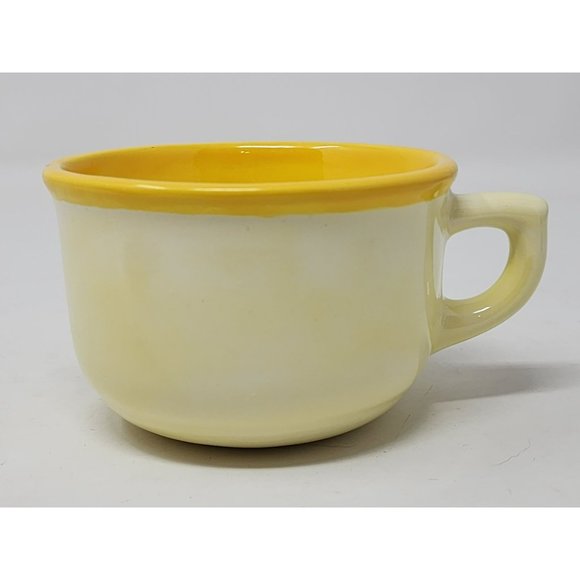 Vintage Yellow Ceramic Teapot W Lid & Coffee/Tea Cup Yellow/White Single Serve - Picture 10 of 16